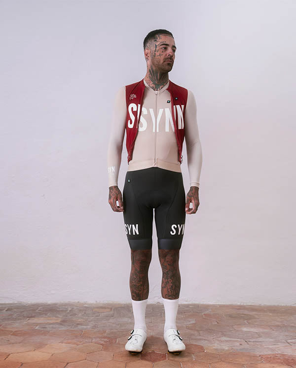 Biehler 薄刷毛長袖車衣Syndicate Training LS Jersey Ivory 男款 象牙白灰