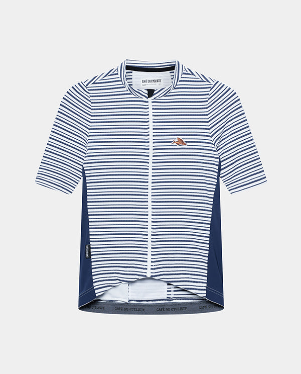 Café du Cycliste 車衣 Romy Midweight Jersey WhiteNavy 男款 藍白紋