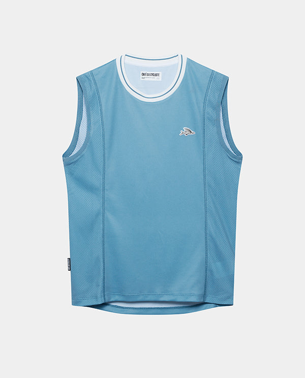 Café du Cycliste 休閒車衣 Beatrice V2 Lightweight Jersey DeepWater 無袖 男款 湖水藍