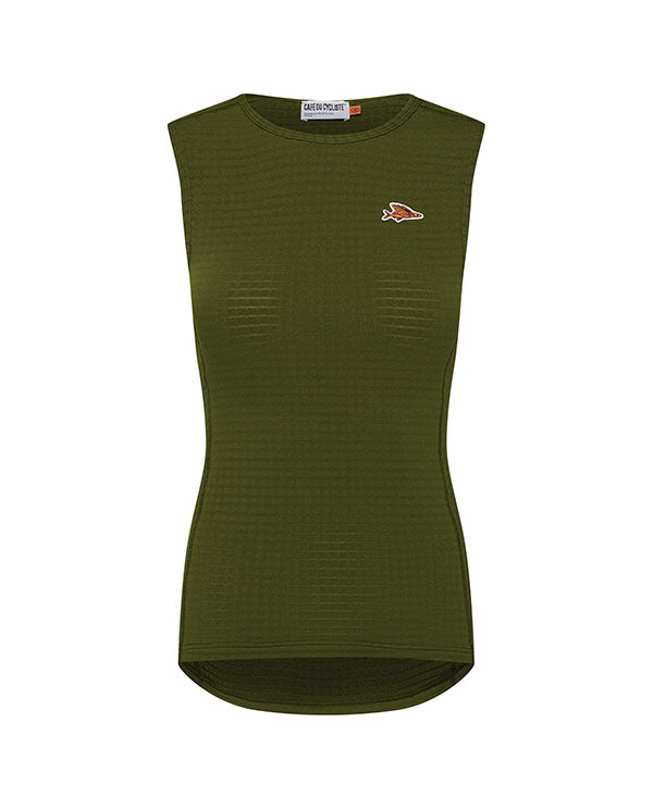 Café du Cycliste 底衫Coline Sleeveless Baselayer Leaf Green 無袖 女款 綠