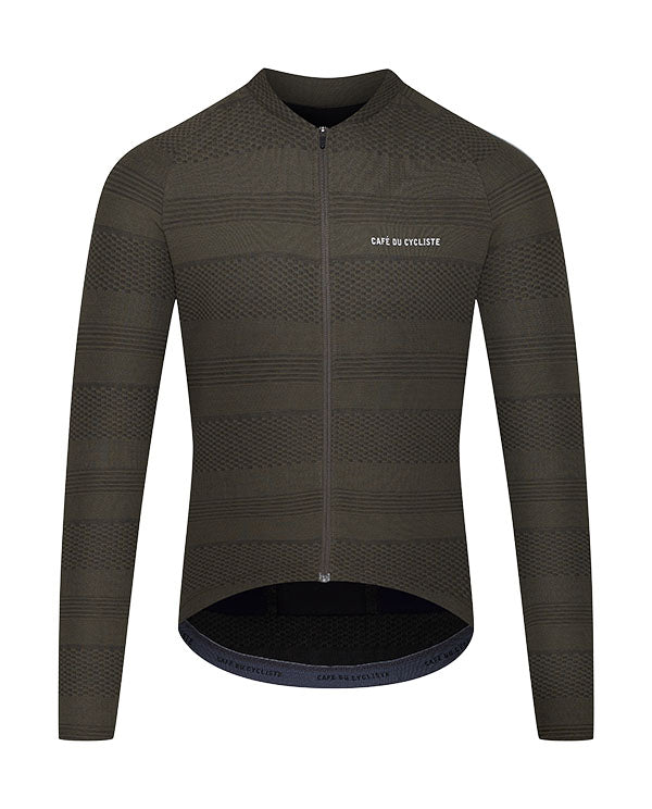 Café du Cycliste 車衣Corinne Moss Green長袖 男-霧綠