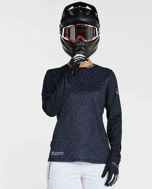 DHaRCO MTB Gravity Jersey Savannah長袖 女-黑豹