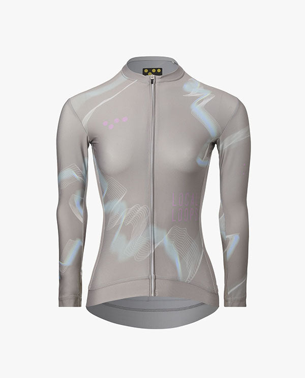 Pedla 薄長袖車衣Local Loops Classic LS Jersey-Stone 女款 灰