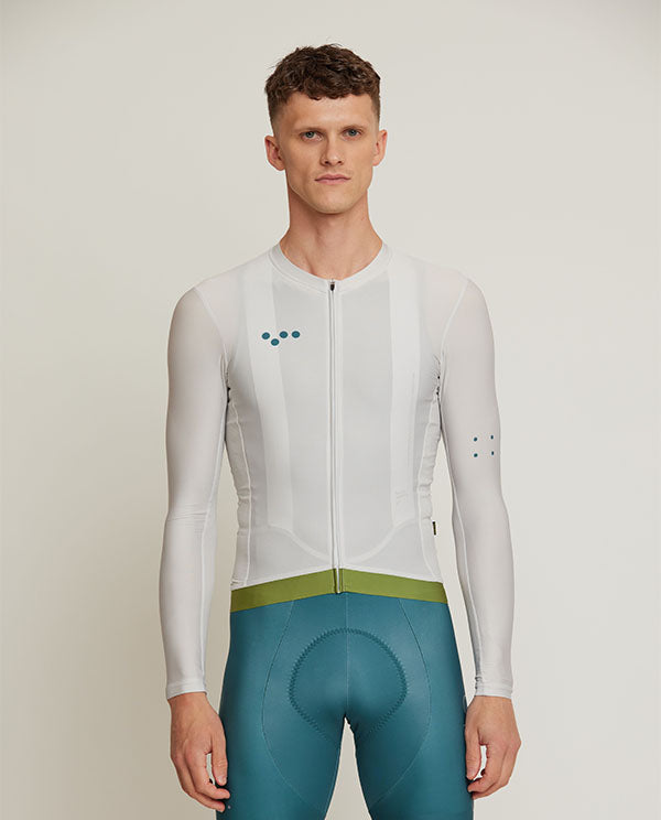 Pedla 薄長袖車衣 BOLD Classic LS Jersey Chalk 男款 消光白