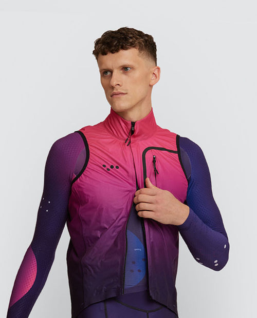 Pedla 防雨背心Pro Deflect Gilet-Flow State Hot Pink 男款 漸層紫紅