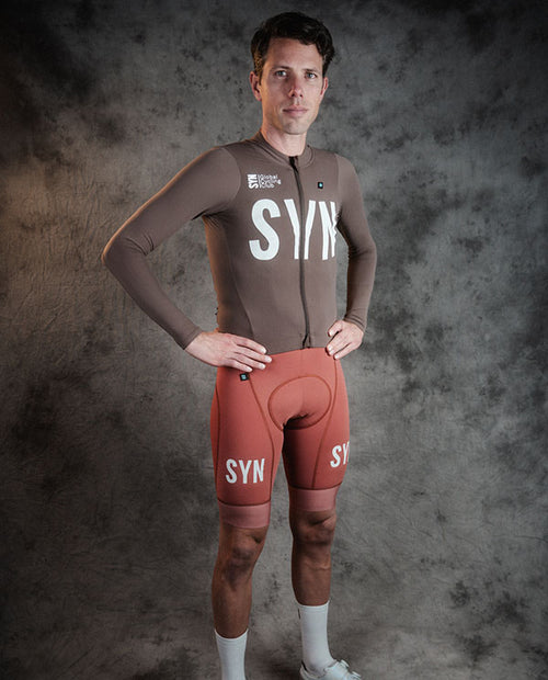 Biehler 中量長袖車衣Syndicate Training LS Jersey Pimento 男款 咖啡