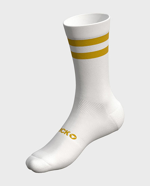 Black Sheep 黑羊 車襪Crew Socks Golden Spice GOL 白底金色條紋