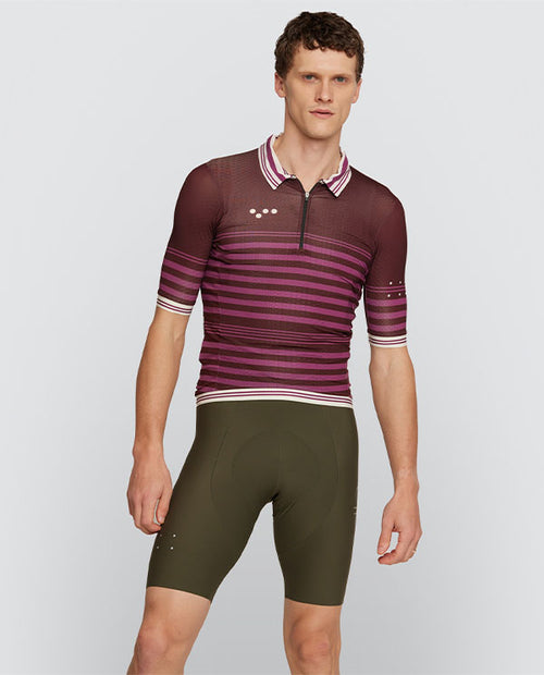 Pedla 車衣Heritage Retro Jersey Mulberry 男款 復古莓紫條紋