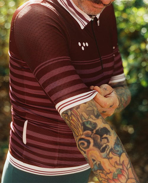 Pedla 車衣Heritage Retro Jersey Mulberry 男款 復古莓紫條紋