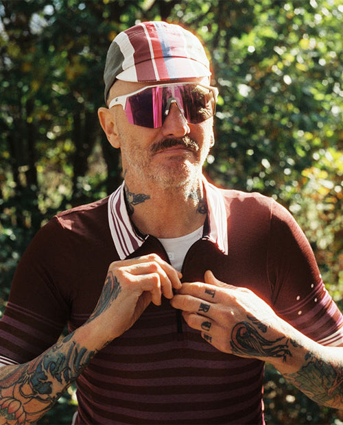 Pedla 車衣Heritage Retro Jersey Mulberry 男款 復古莓紫條紋