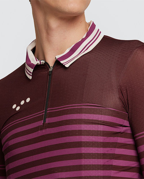 Pedla 車衣Heritage Retro Jersey Mulberry 男款 復古莓紫條紋