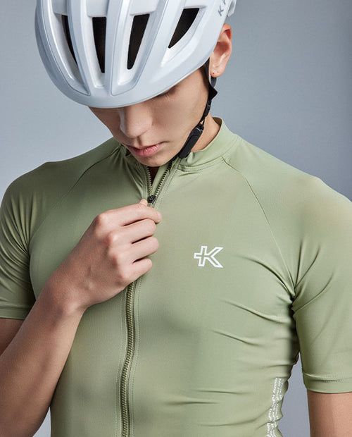 KPLUS經典男款短袖自行車衣-鼠尾草綠