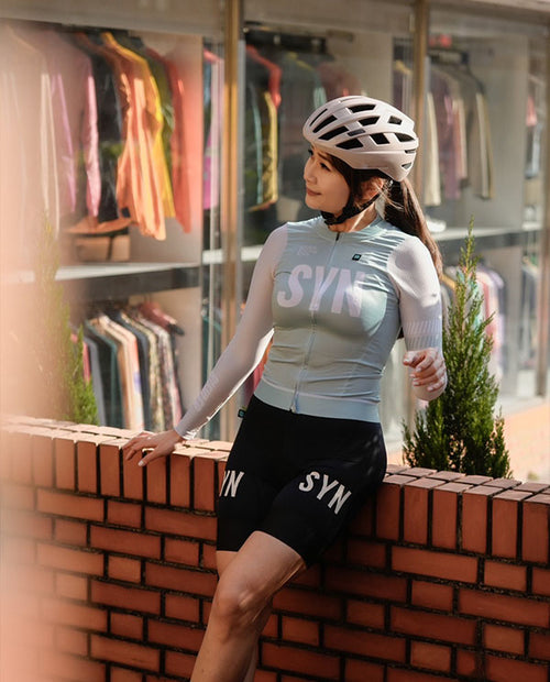 Biehler 薄長袖車衣 SYN Aero LS Jersey Opal Ash 女款 銀綠