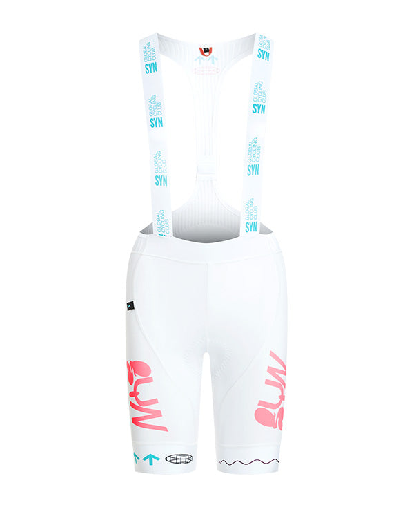 Biehler 磁扣車褲 Pro Team Bib Shorts Milky Way 女款 白