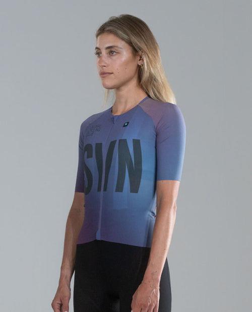 Biehler 車衣 PRO Tech Jersey Blur 女款 漸層藍