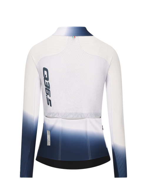 Q36.5 薄長袖車衣Gregarius Hybrid Light Collar Fade Long Sleeve Jersey White 女款 白