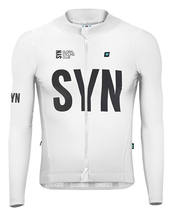 Biehler 車衣SYN Thermal Rain LS Jersey White 防雨保暖 男款 白