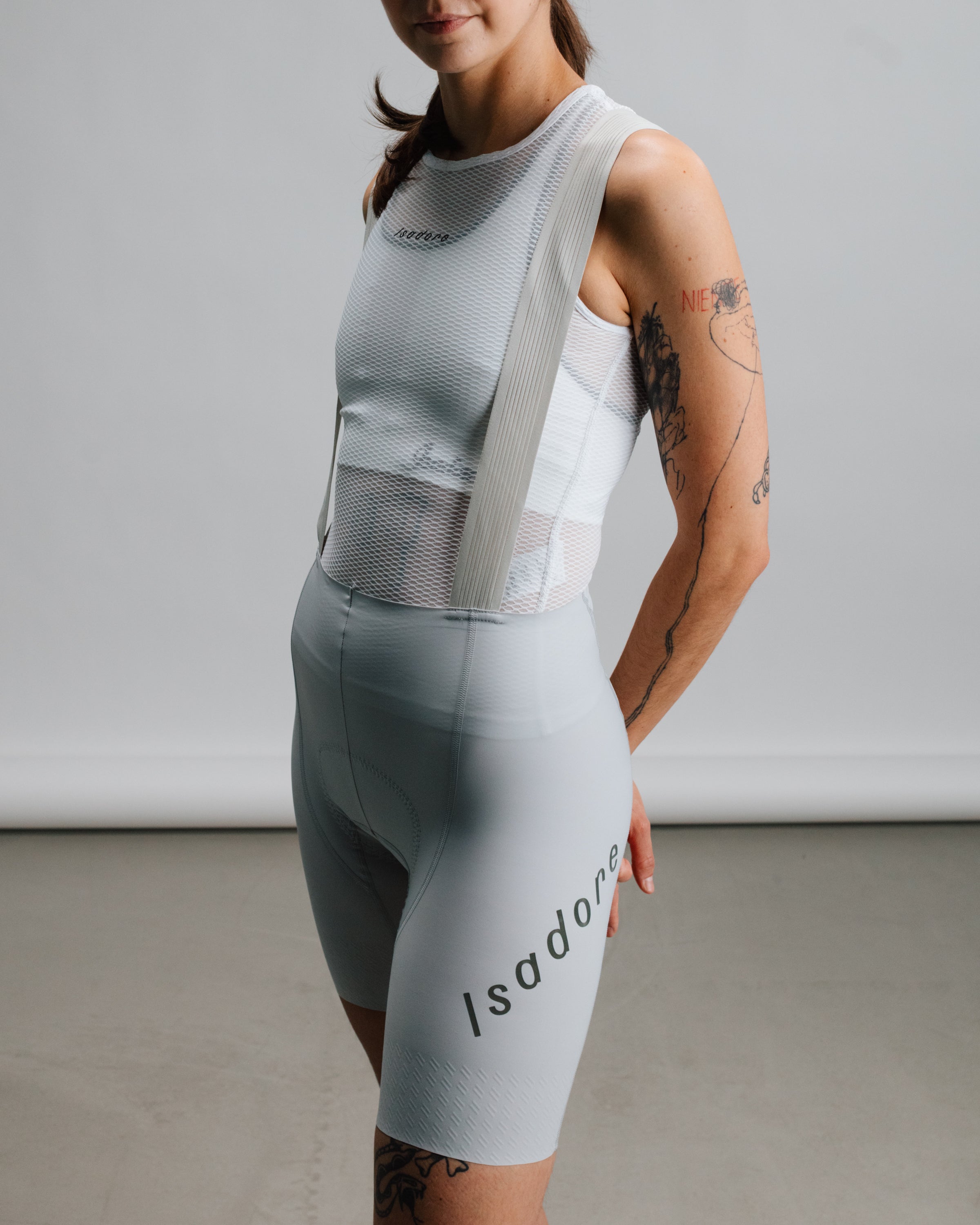 Isadore 車褲 Alternative Bib Shorts Harbor Mist 女款 淺灰