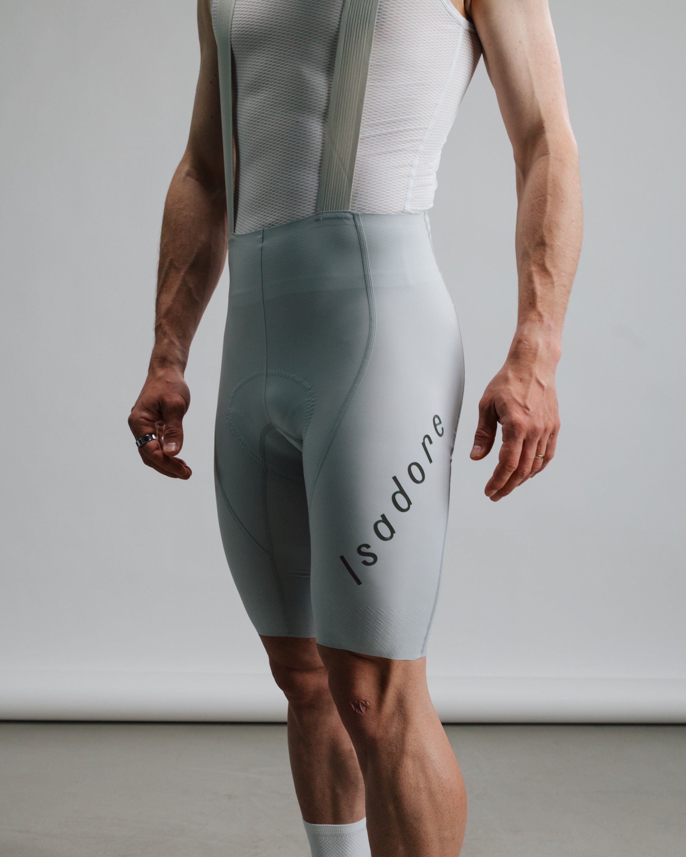 Isadore 車褲 Alternative Bib Shorts Harbor Mist 男款 淺灰