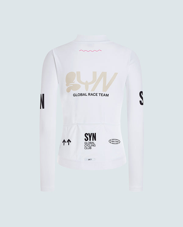 SYN 車衣 Pro Team Shield Jersey Slick 保暖長袖 女款 白