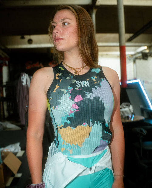 Biehler 無袖底衫 Pro Mesh Sleeveless Baselayer Splash 女款 黑底彩潑