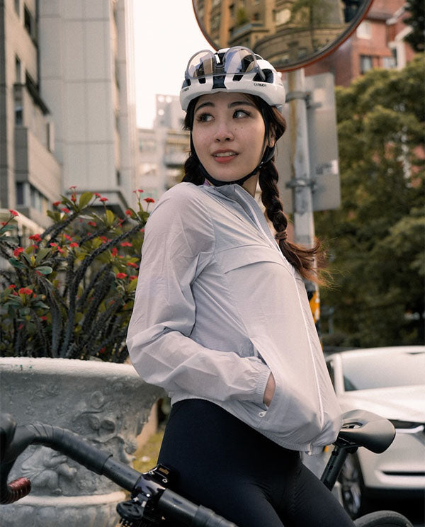 Café du Cycliste 外套ILONA Cloud Grey 防風 女款 淺灰