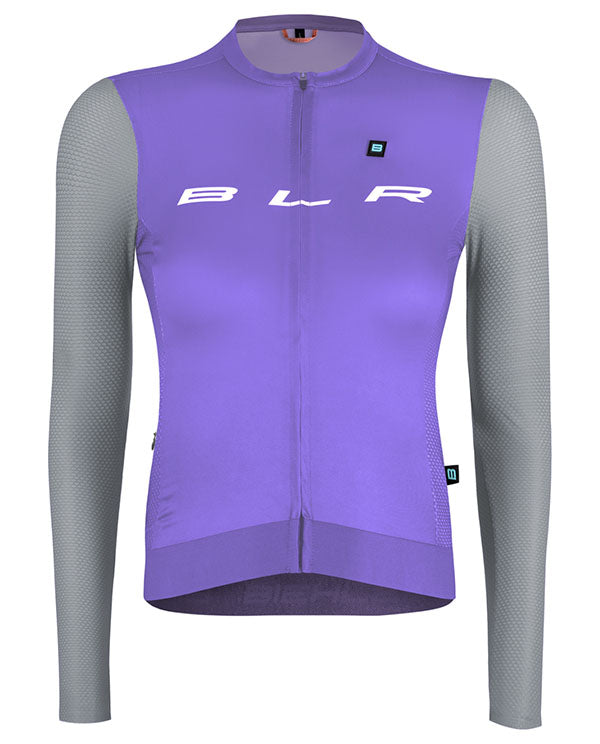 Biehler 薄長袖車衣 Statement LS Jersey Lavender Grey 女款 灰紫