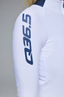 Q36.5 薄長袖車衣Gregarius Hybrid Light Collar Fade Long Sleeve Jersey White 女款 白