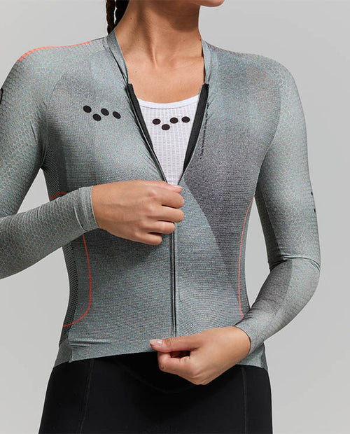 Pedla 薄長袖車衣Pro Pursuit LS 2.0 Jersey Motion Graphite 女款 城市灰