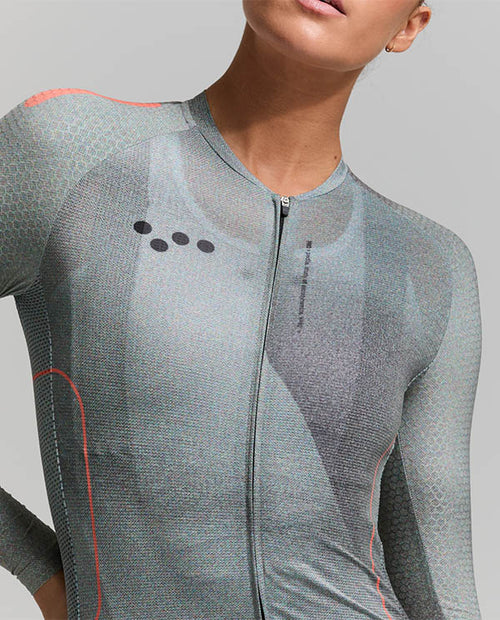 Pedla 薄長袖車衣Pro Pursuit LS 2.0 Jersey Motion Graphite 女款 城市灰