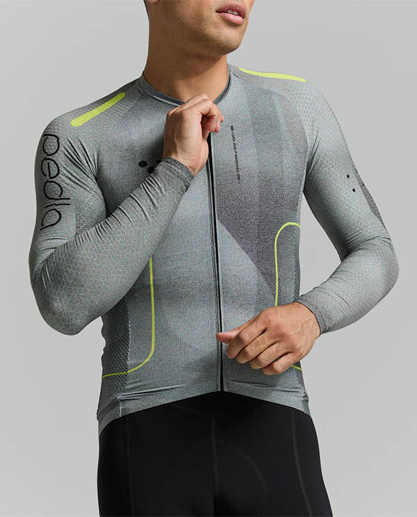 Pedla 薄長袖車衣Pro Pursuit LS 2.0 Jersey Motion Graphite 男款 城市灰