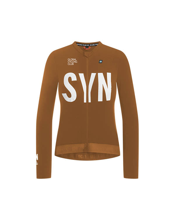 Biehler 薄刷毛長袖車衣Syndicate Training LS Jersey Umber 女款 棕