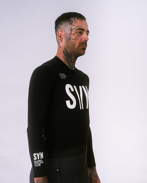 Biehler 薄刷毛長袖車衣Syndicate Training LS Jersey Black 男款 黑 (2025)