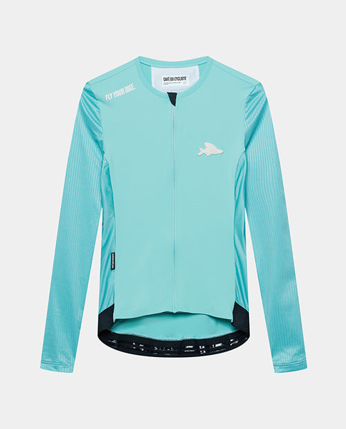 Café du Cycliste 車衣 Roxane LS Jersey Riviera Blue 長袖 女款 蔚藍