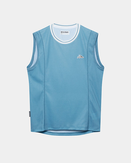 Café du Cycliste 休閒車衣 Beatrice V2 Lightweight Jersey DeepWater 無袖 男款 湖水藍