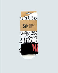 Biehler 車襪 Design Lab Socks 黑白滿版塗鴉