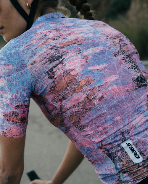 Q36.5 車衣 Gregarius Damascato Jersey Women Purple 女款 大馬士革圖騰粉紫