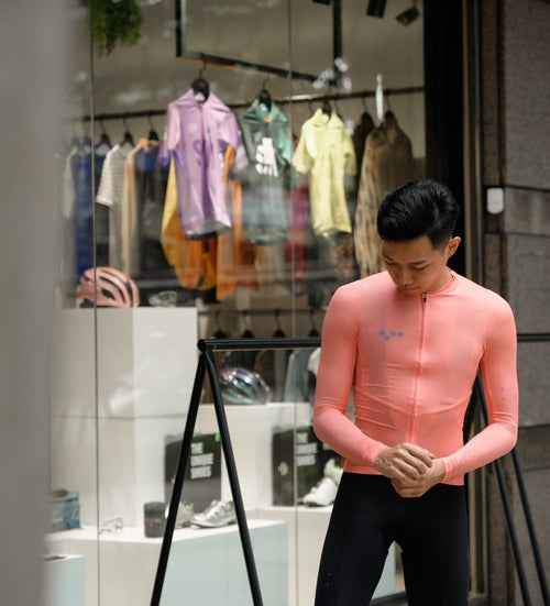 Pedla 薄長袖車衣 BOLD Element Air LS Jersey Nectarine 男款 粉橘