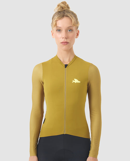 Café du Cycliste 車衣 Andrea Superlight LS Jersey Golden Olive 長袖 女款 金