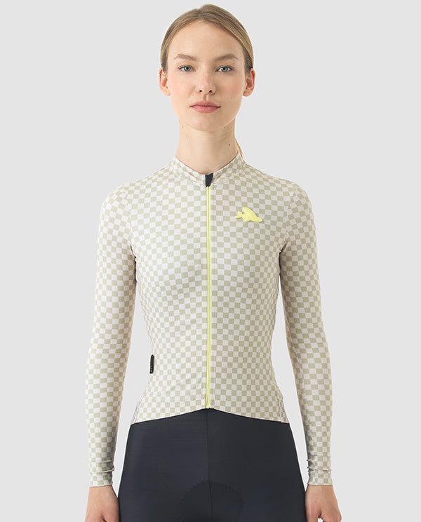Café du Cycliste 車衣 Constance LS Jersey Puddle 長袖 女款 淺灰格