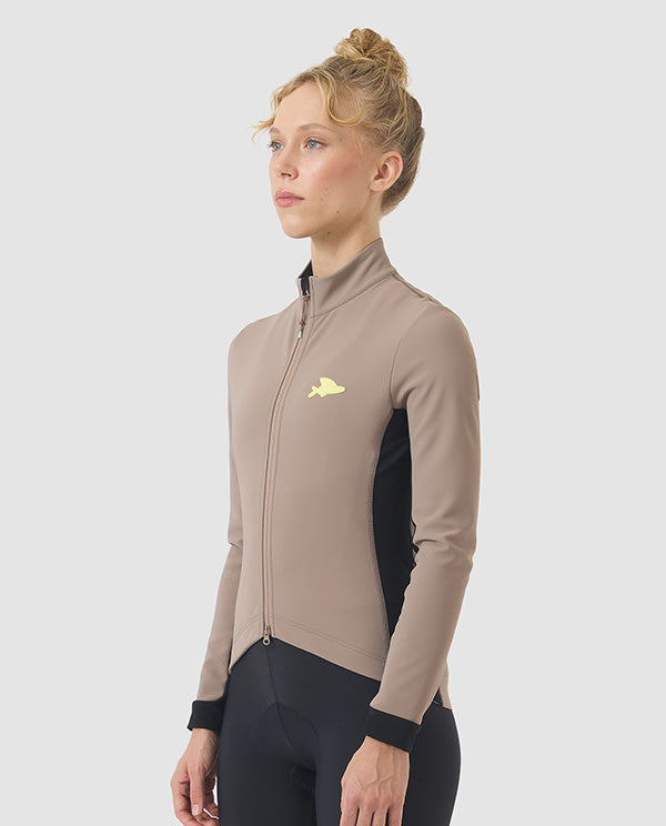 Café du Cycliste 軟殼外套Manon Softshell Jacket OysterGrey 女款 棕灰