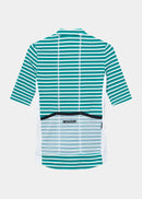 Café du Cycliste 車衣 Romy Midweight Jersey White Dark Sea 女款 綠白紋