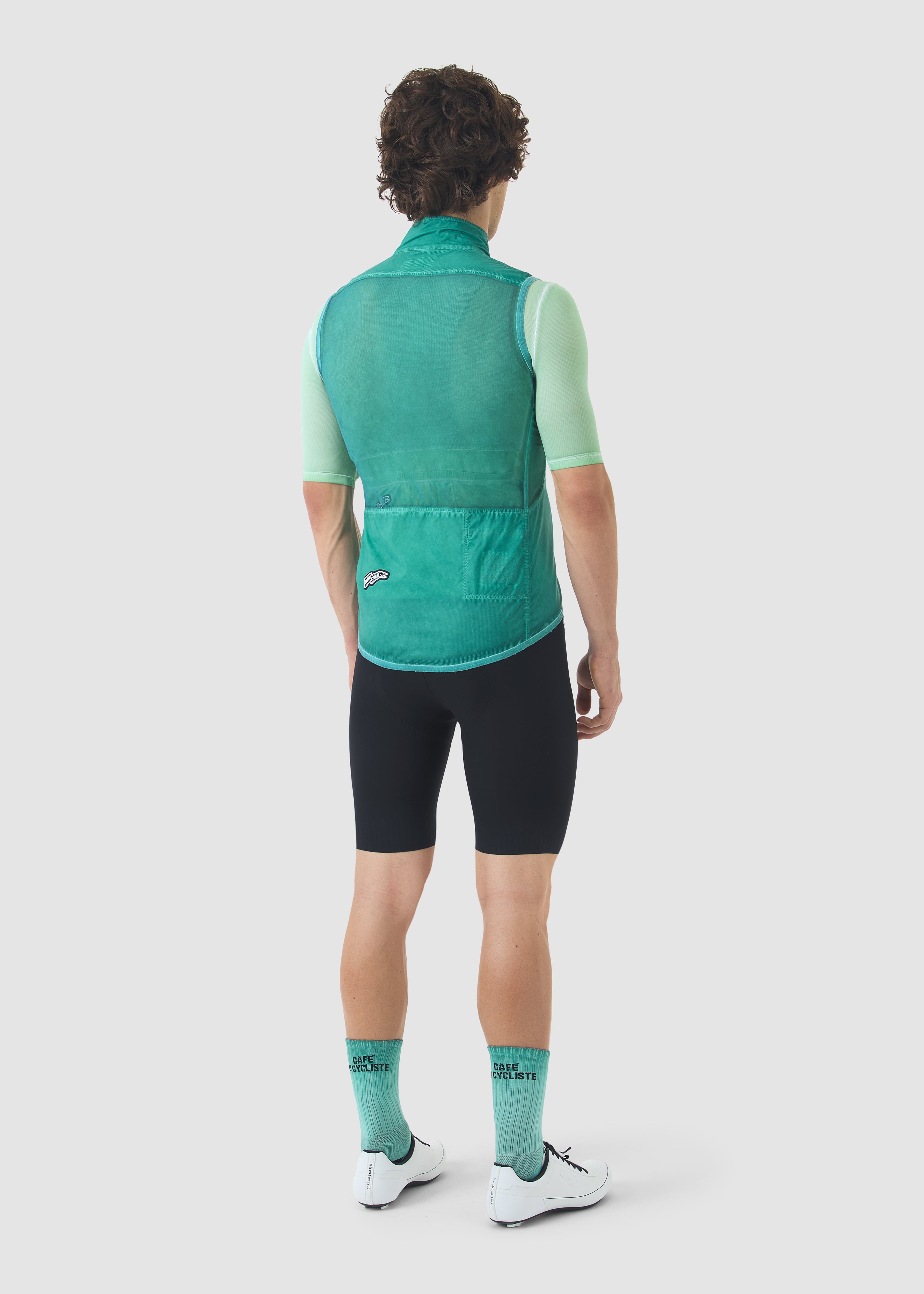 Café du Cycliste 防風背心 Edith Windproof Gilet Cold Dye Dark Sea 男款 冷染綠
