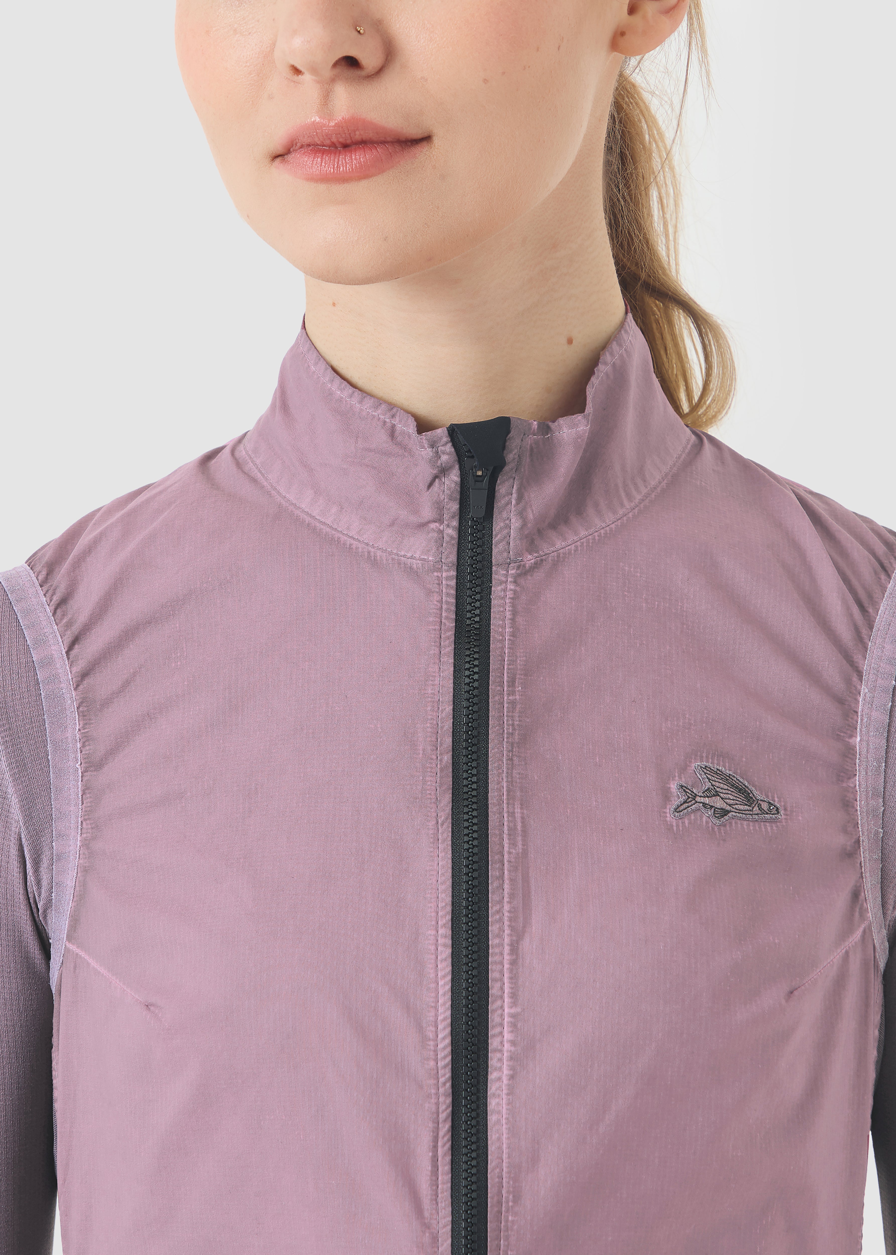 Café du Cycliste 防風背心 Edith Windproof Gilet Cold Dye Mineral Pink 女款 冷染粉