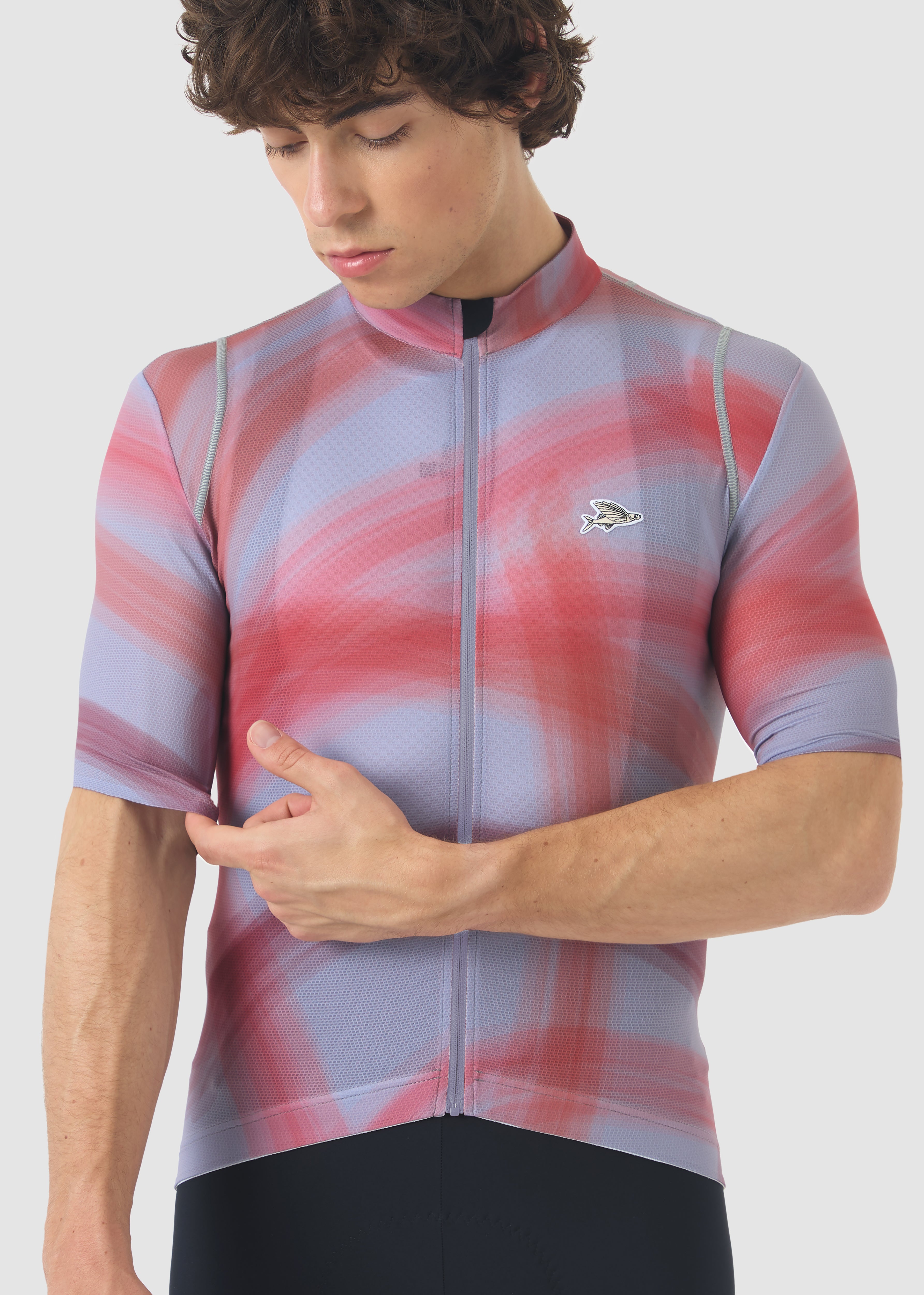 Café du Cycliste 車衣 Audax Mona V2 Superlight Jersey Sunloop Storm 男款 晨光橙灰