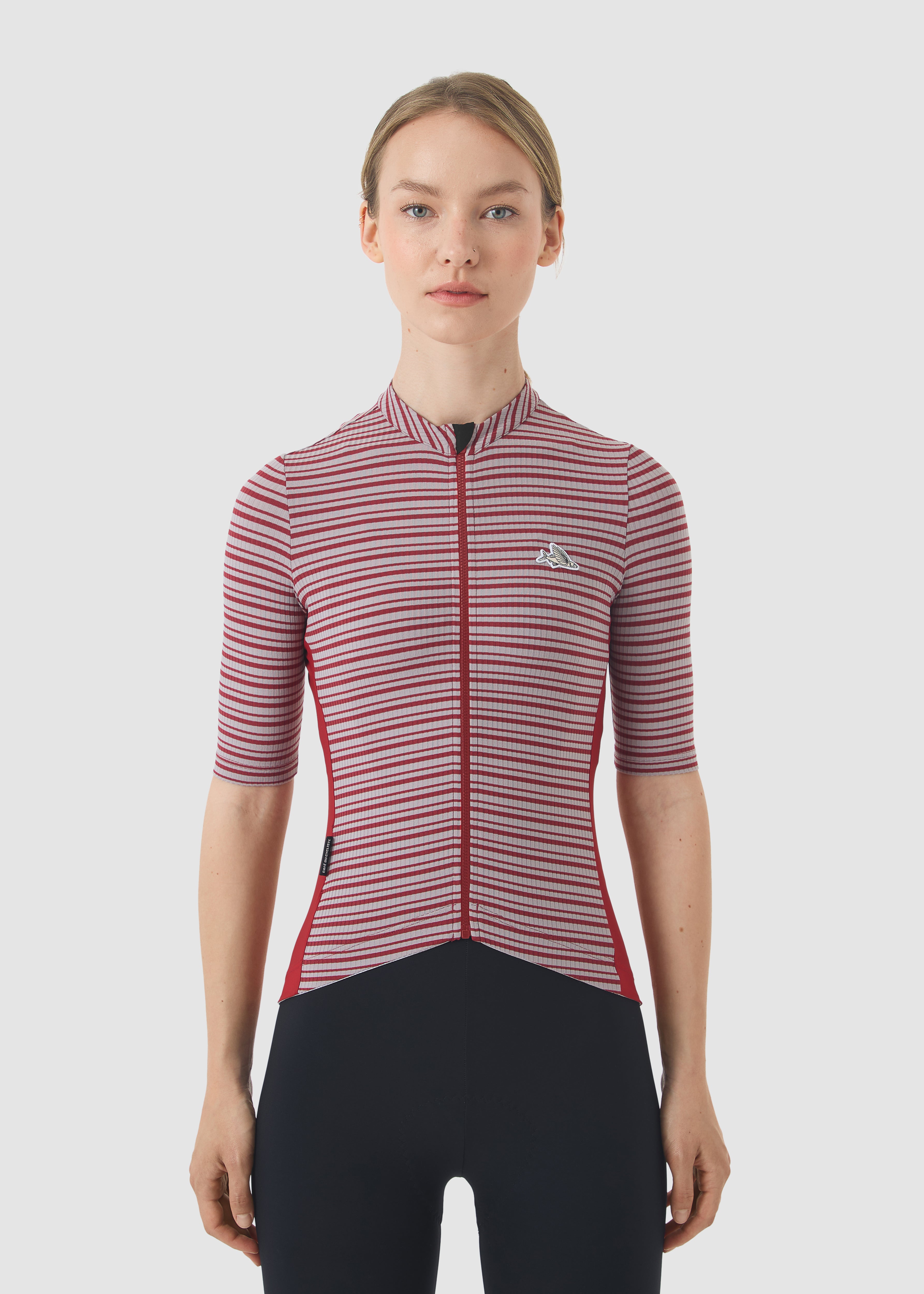 Café du Cycliste 車衣 Romy Midweight Jersey Fired Moon Storm 女款 紅灰紋