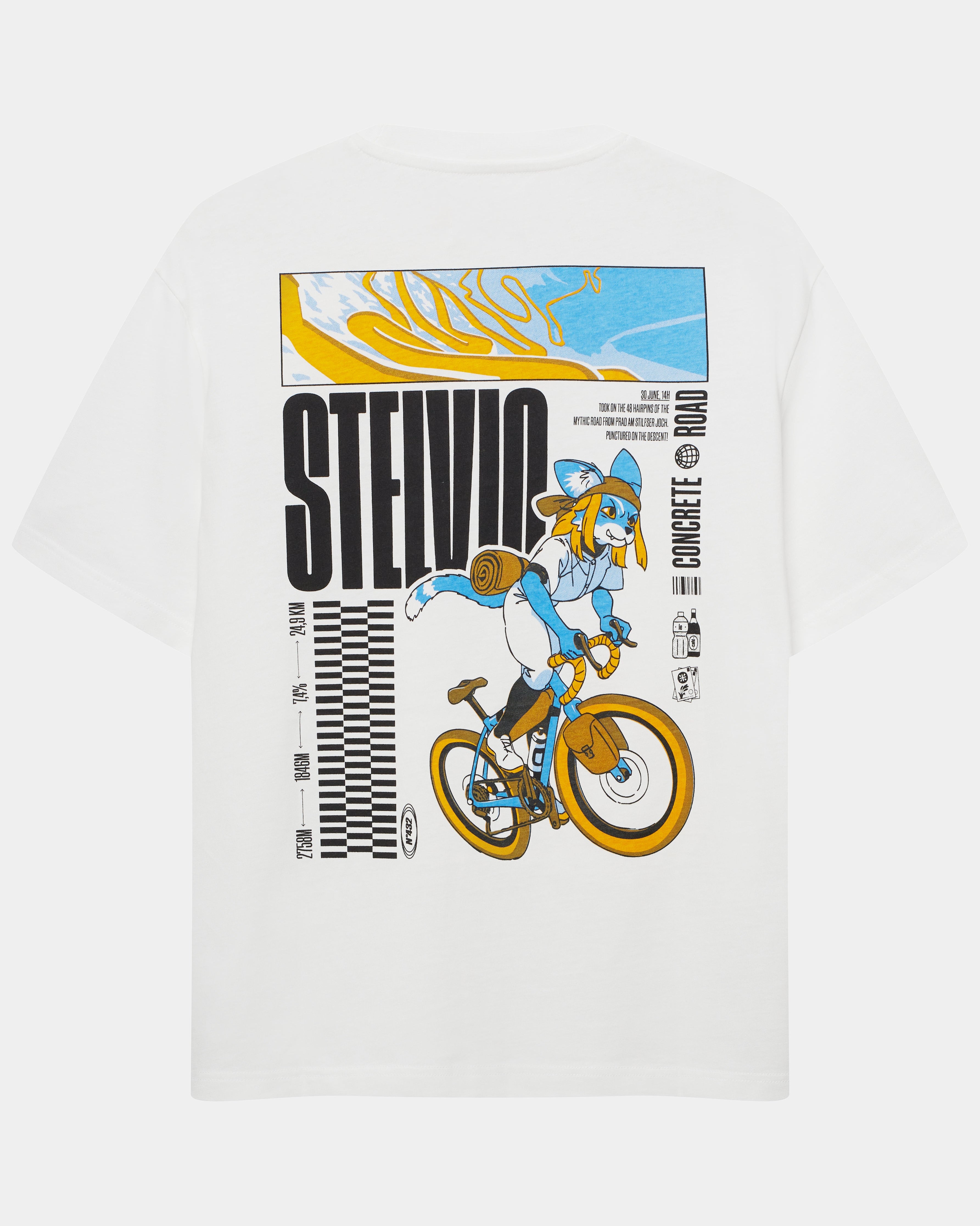 Café du Cycliste T-Shirt Col Stelvio Explore 白