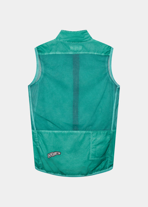 Café du Cycliste 防風背心 Edith Windproof Gilet Cold Dye Dark Sea 男款 冷染綠