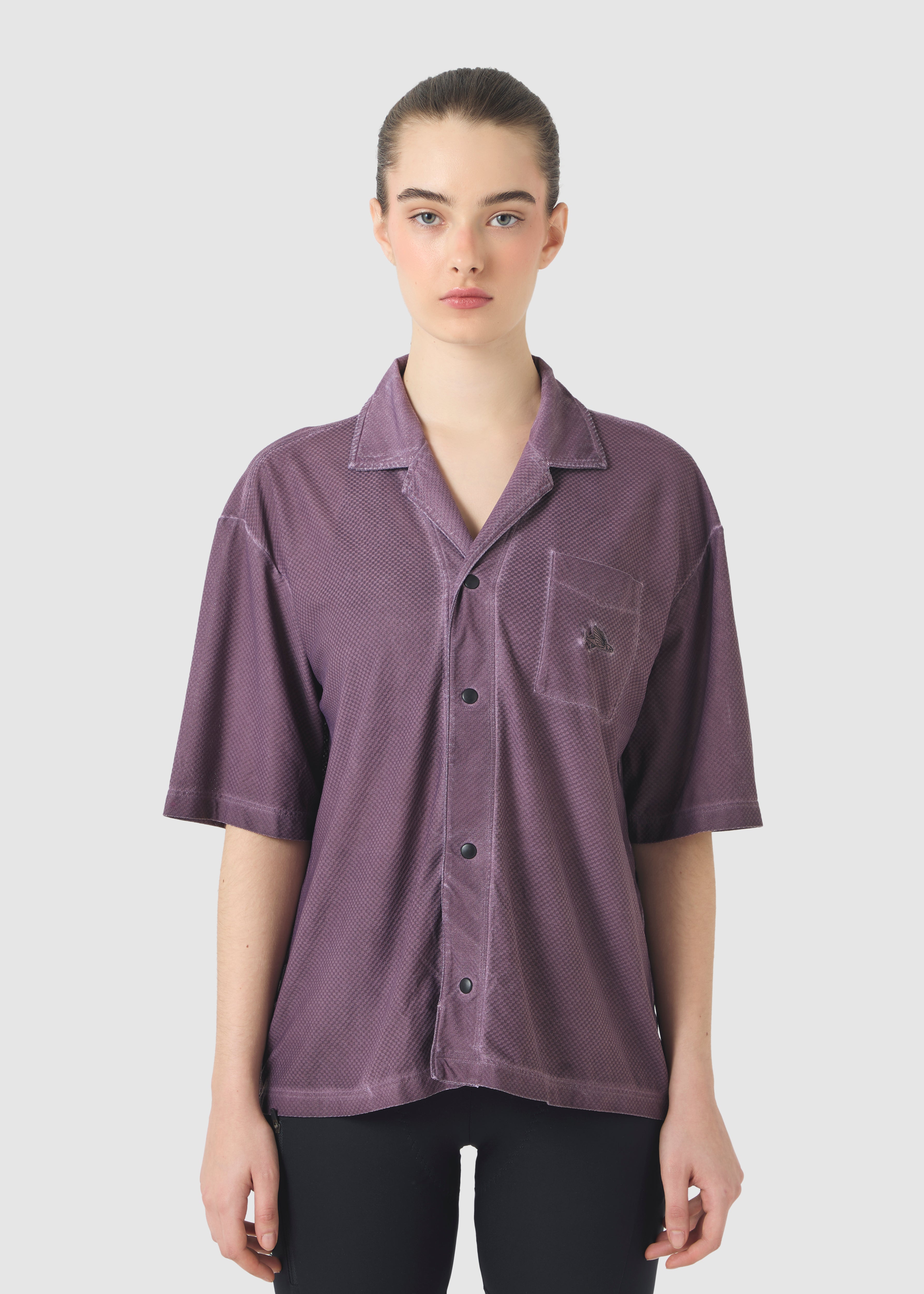 Café du Cycliste 休閒衫 Gladys Ultralight Shirt Cold Dye Mineral Pink 男女共版 冷染紫