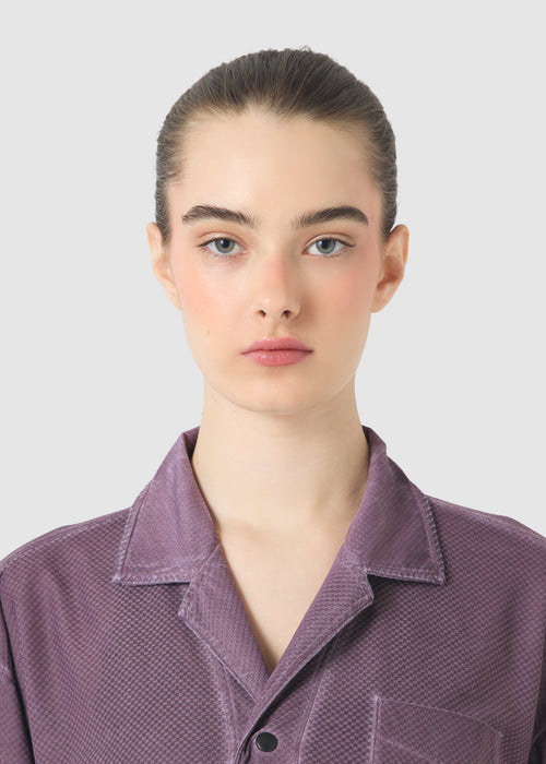 Café du Cycliste 休閒衫 Gladys Ultralight Shirt Cold Dye Mineral Pink 男女共版 冷染紫